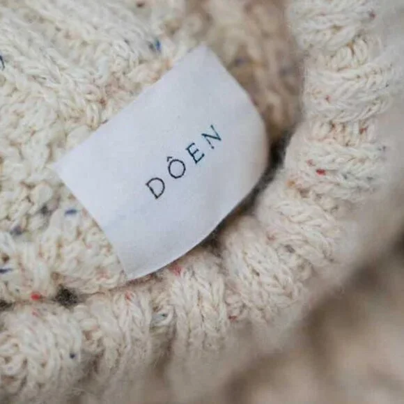 NWT Doen Serena Cable Sweater in Cream - Picture 4 of 8